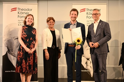  David Smrček erh&auml;lt den Stiftungspreis der Stadt Wien. &copy; Theodor K&ouml;rner Fonds / Christopher Glanzl